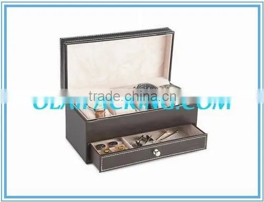 Brown Watch Cufflink Package for Watches or Jewelry