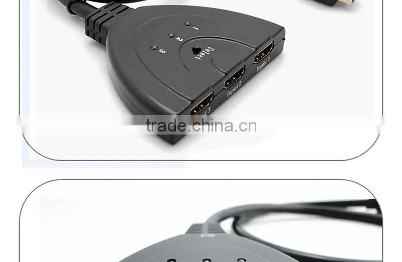 3 Port 1080p Hdmi Auto Switch Splitter Switcher HUB Box Cable LCD Hdtv