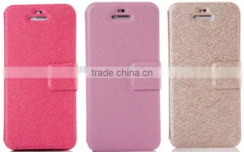 High Quality Flip Leather Case Cover For iPhone 5&5S With Multi Colors