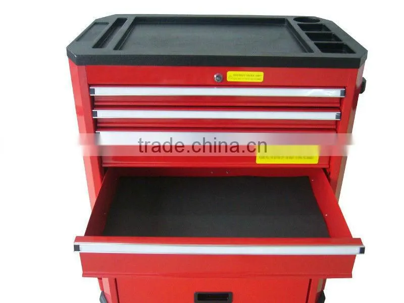 red steel 4-drawers tool cabinet