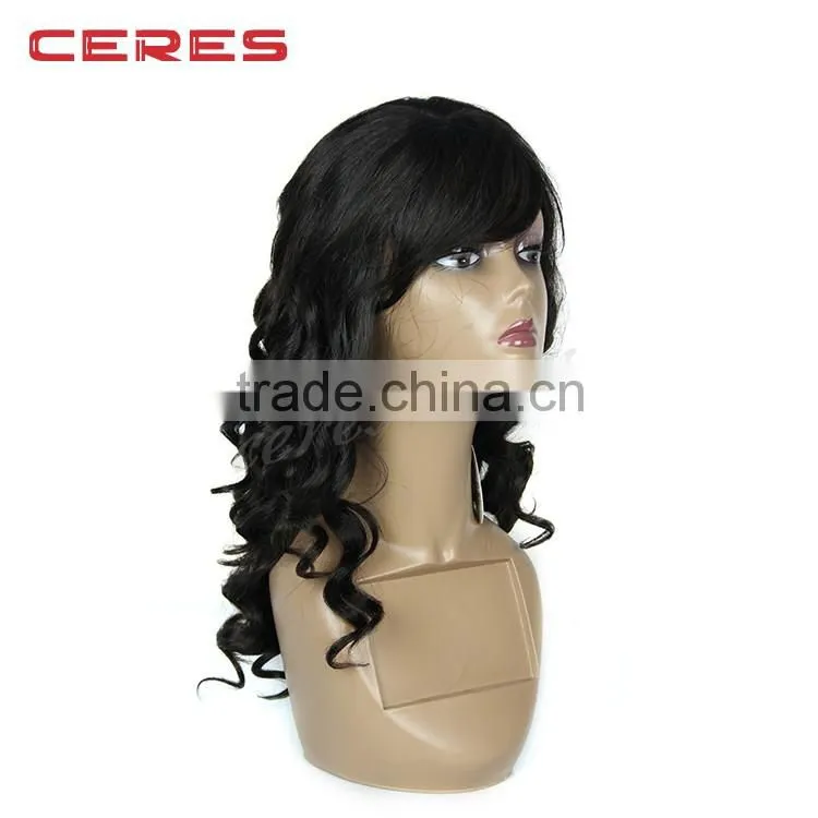 lace front synthetic wig accept paypal silk straight 1B color synthetic hair wig