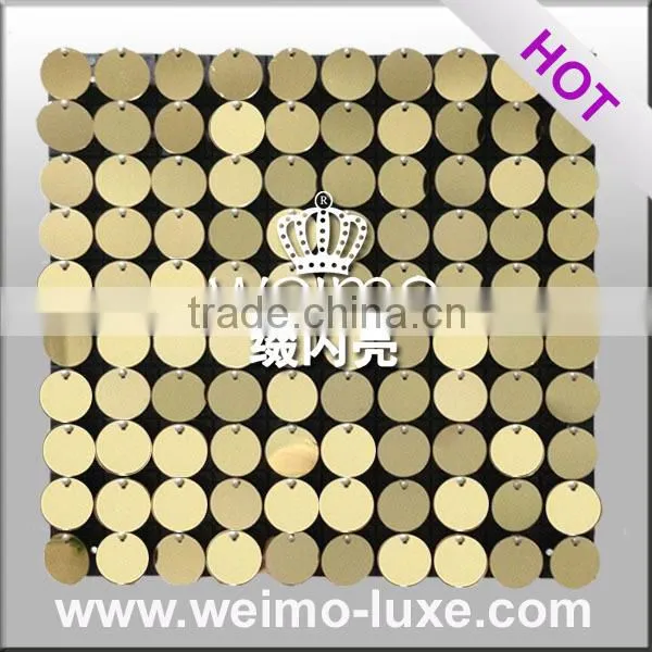 2016 Gold Sequins Panel For Clothes Shop Decoration