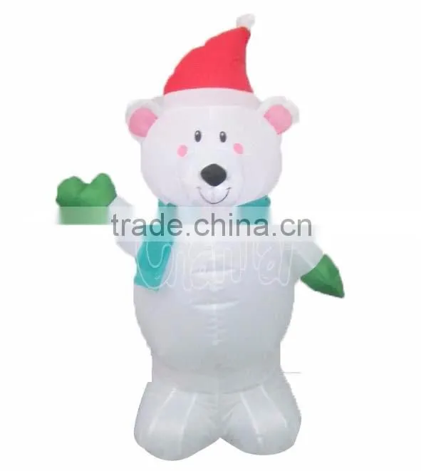 Small Polar Bear Inflatable Family Lighted Christmas Yard Art Decoration