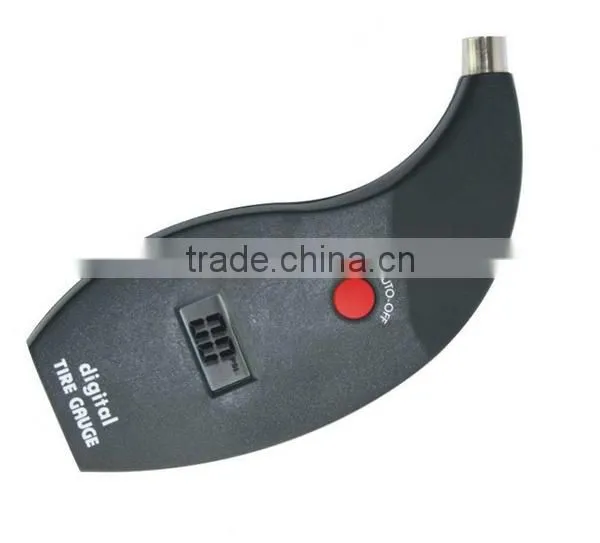 Hand held speech-enabled LCD digital tire pressure gauge for testing car