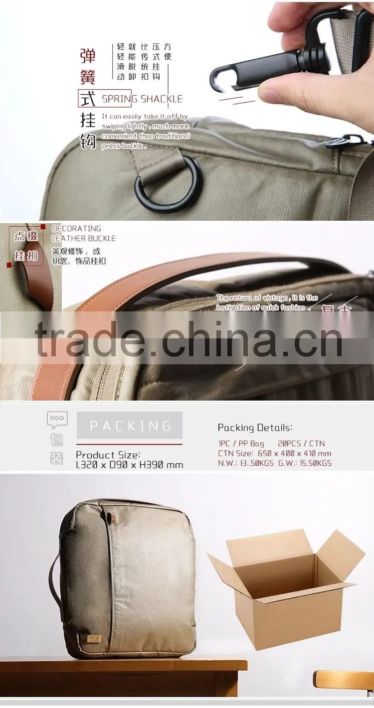 Wholesale Casual Canvas Fashion School Bags Backpack Softback Laptop Backpack