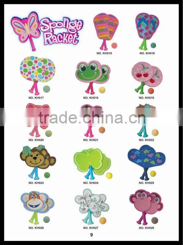 Sponge racket toy flying toy butterfly