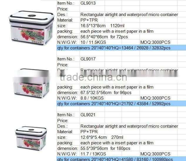 10oz mini children lunch box with FDA GL9021