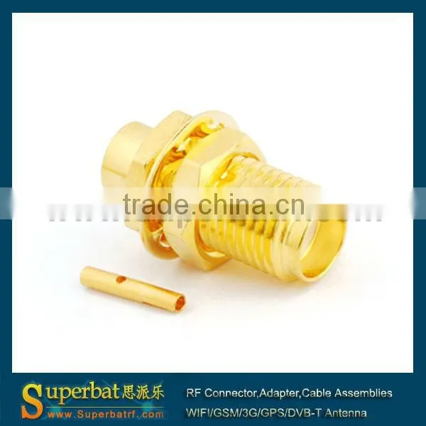 dipole antenna rp sma Solder Jack Bulkhead Connector for .141'' Cable