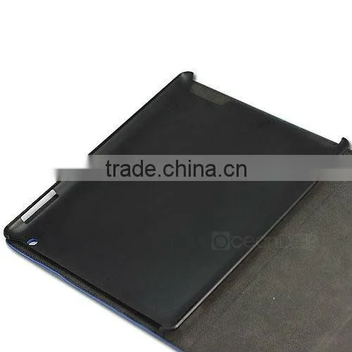 luxury folio stand style leather case for Apple ipad 4 16gb