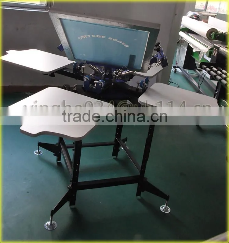 Stable quality Manual Screen Printing Machine 4 Color / 4 stations