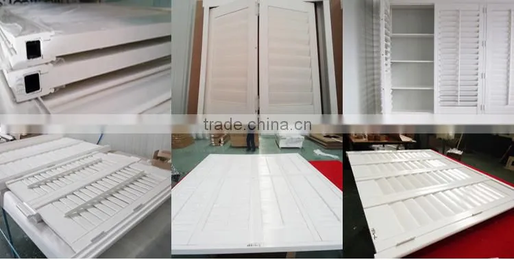 Internal white color white PVC full height shutter