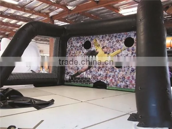 giant cube inflatable soccer shooting,inflatable soccer dart game for outdoor play