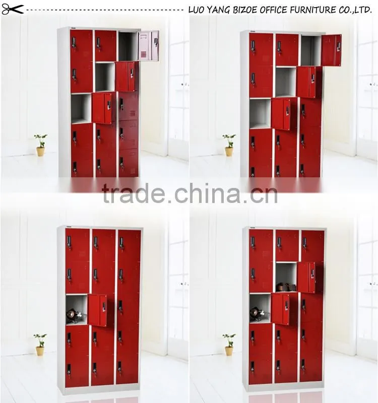 New design 15 door gym locker with bench