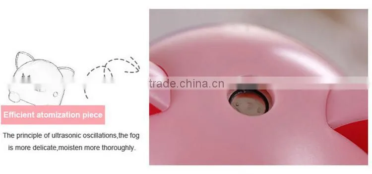 Home office travel usb portable cartoon bottle led light humidifier/essential oil diffuser for aromatherapy