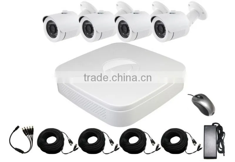 2015 Factory Price 4CH AHD dvr KIT 4PCS 720P IR Outdoor Weatherproof 24 LEDs cctv camera system