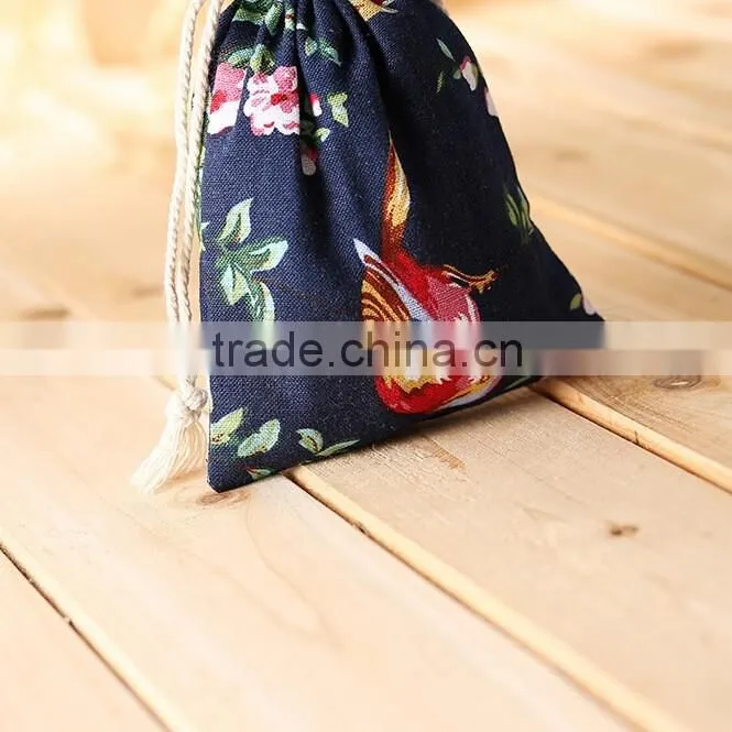 Custom muslin bag drawstring