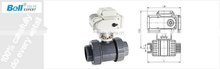 high quality electric PVC ball valve