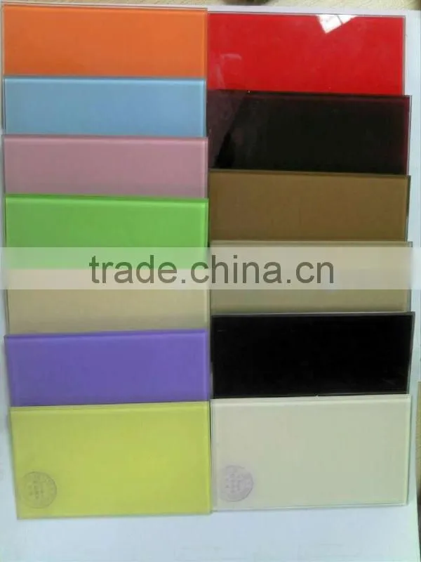 3-8mm back painted glass, lacquered glass, lacobel glass in various sizes and colors