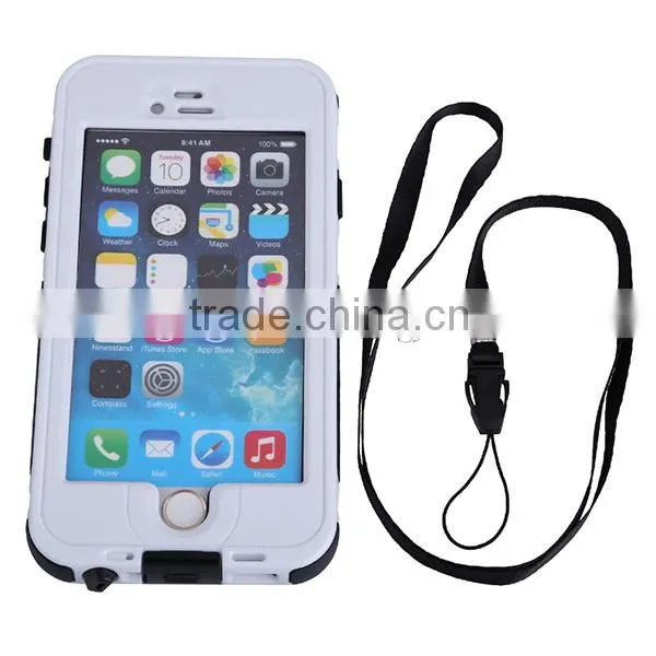 5.5 Inch Mobile Phone Case for iPhone 6 6S 6 Plus Waterproof Case Shockproof With Touched Fingerprint Recognition