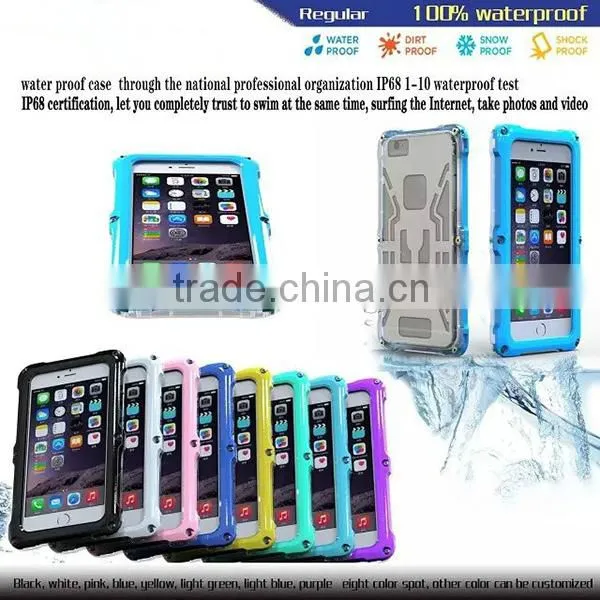 PEC TPU Silicone Mobile Waterproof Case for iPhone 6 6S With Screws