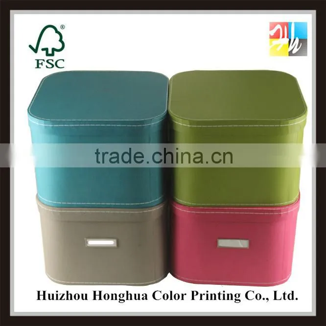 excellent custom designs square paperboard 1500gsm storage box