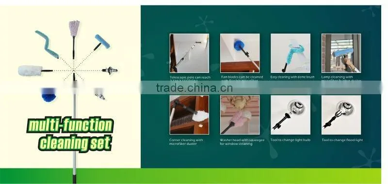 Hot sale long telescopic pole with handle microfiber duster