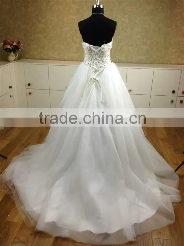 strapless sweetheart nekline rhinestone beaded sequin wedding dresses