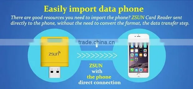 zsun WiFi Card Reader TF MicroSD USB 2.0 Flash Drive for PC Tablet Phone