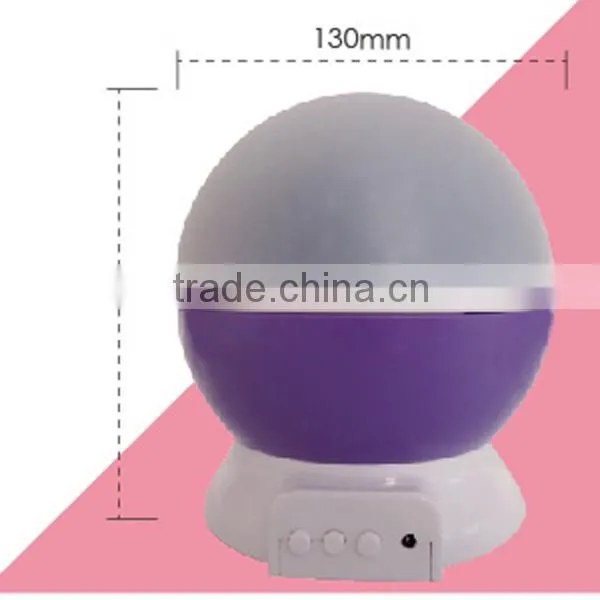2015 New design Color changing night light Best selling Projection Rotating Night Light