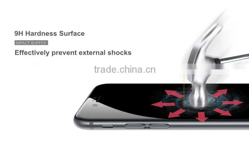 9H hardness 2.5D round edge anti-radiation tempered glass screen protector for iphone6&iphone6 plus