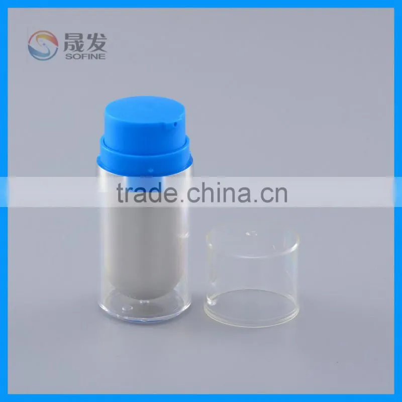 Round double wall cosmetic lotion pump bottle