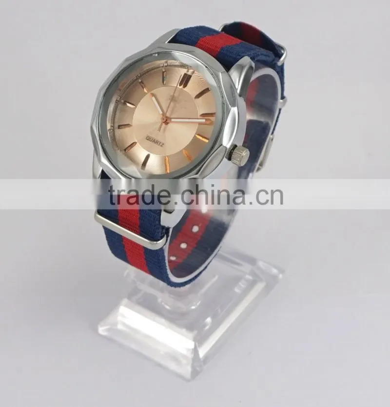2015 Fashion nylon Changeable Band Watch with Best Men Wrist Watch Low Price
