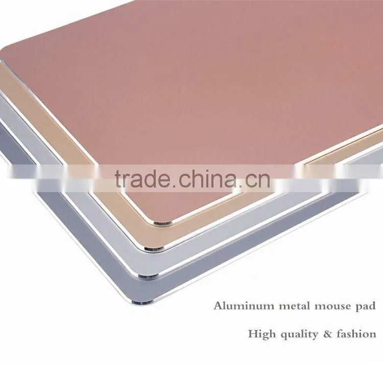 Aluminum Metal Mouse Pad Game Mouse Pad with Non-slip Rubber Base
