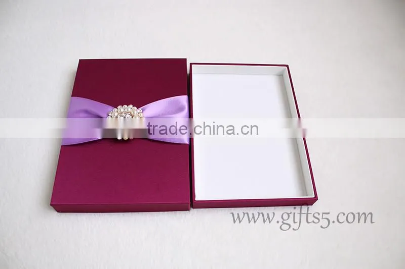 Custom Handmade Luxury Violante wedding invitation boxes