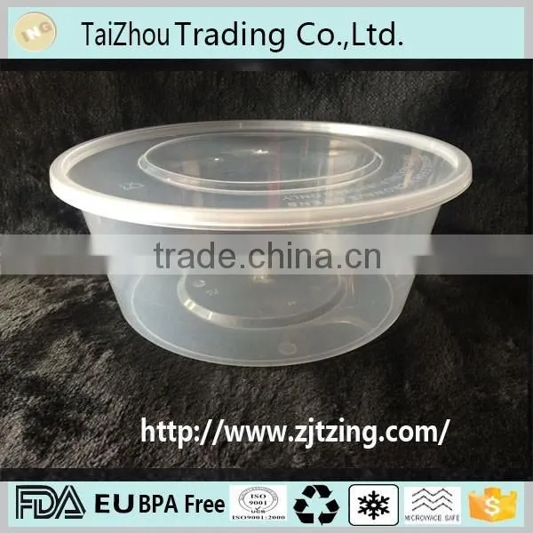 Household plastic food storage container take away pp lunch box 1000ml