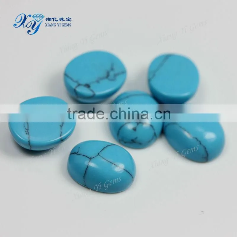 9x11mm cheap gemstones oval shape cheap blue stone turquoise conchos
