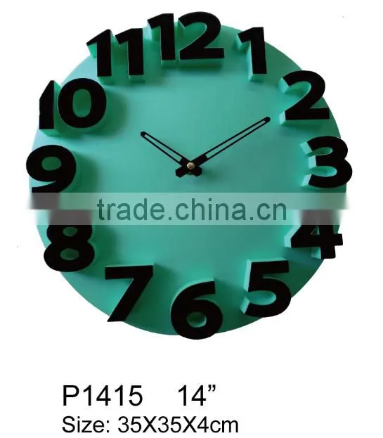 hot selling high quality 3D plastic wall clock