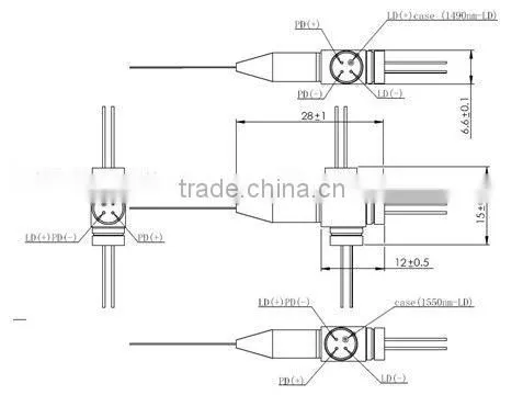 Triplexer Optical Module 1310nm/1490nm/1550nm