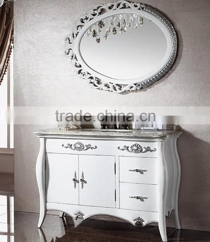 WTS3222 Classic Hotel Bathroom Furniture, Antique Wooden Bathroom Cabinet