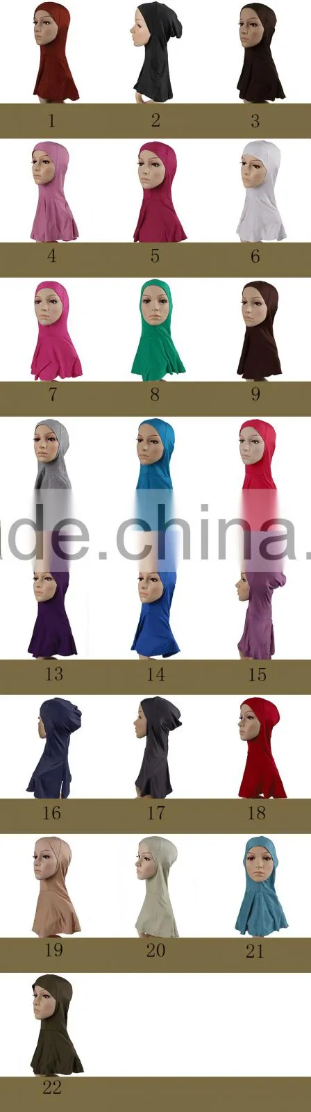 Neck cover muslim bonnet under-Scarf ninja Hijab X-SM224#