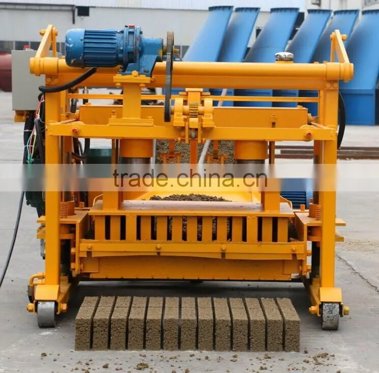 Small QT40-3A auto movable hollow / solid block maing machine low cost