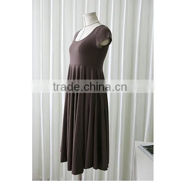 Summer Short Sleeve Slim Pregnancy Dress Wear for maternity O-neck