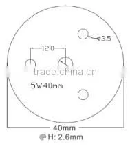 5w indoor light residential light driverless ac chip