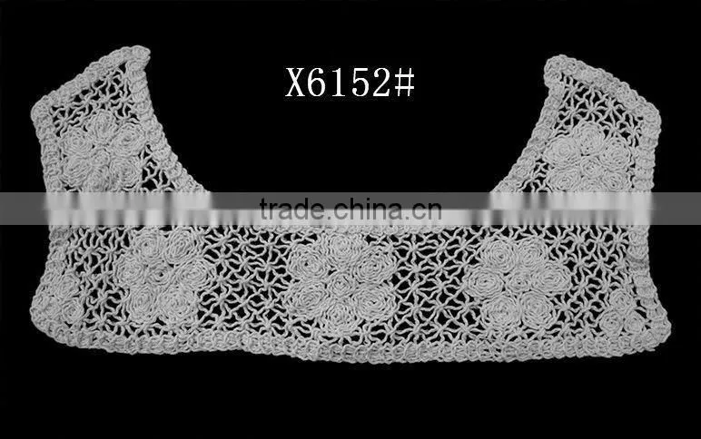 factory custom women cotton fabric crochet lace collar for neck