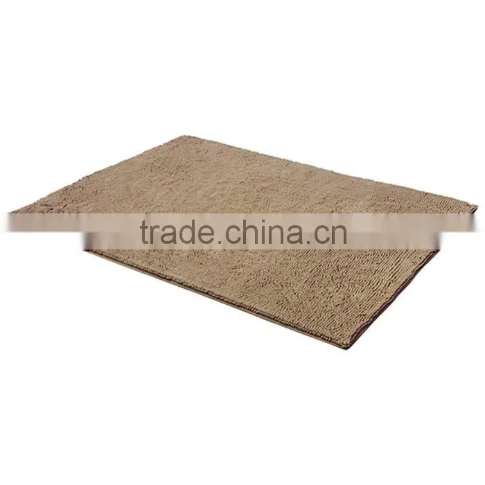 short pile microfiber chenille bath rug