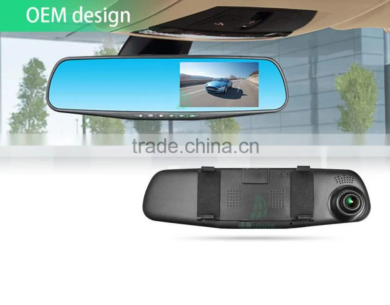 4.3 Inch FHD Car DVR Car Black Box Rear View Mirror Car Camera Recorder