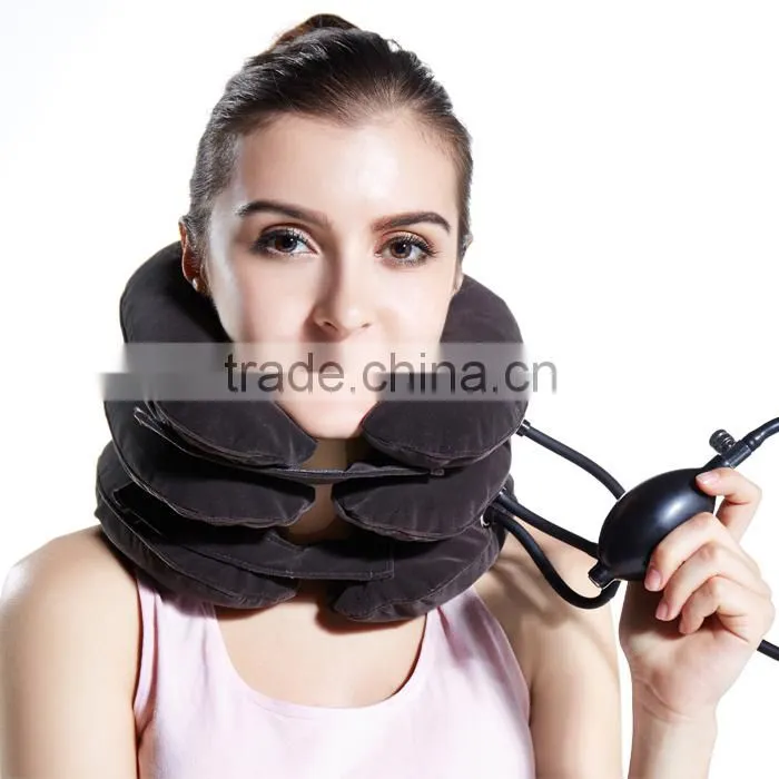 full flannel inflatable air neck traction /Soft Air-pressure Neck Traction cervical collar/cervical traction device