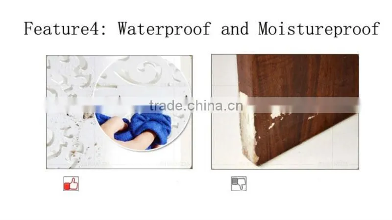 Good quality hot sale modern wood plastic material carved display shelf