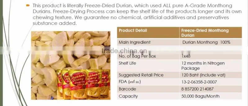 Freeze Dried Durian