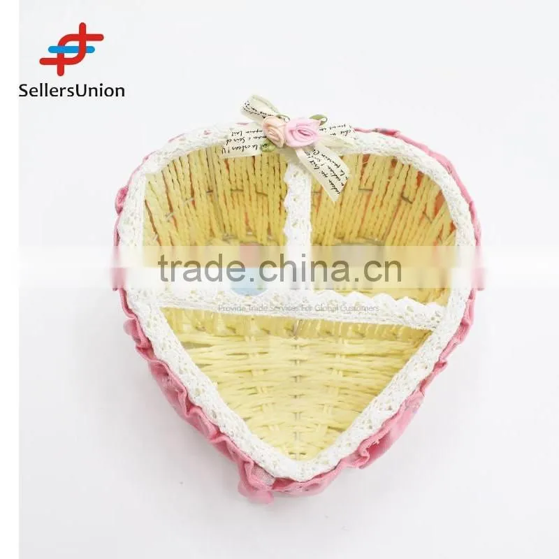 2017 No.1 Yiwu agent hot sale export commission agent Good Quality Heart Shaped Basket/Flower Basket